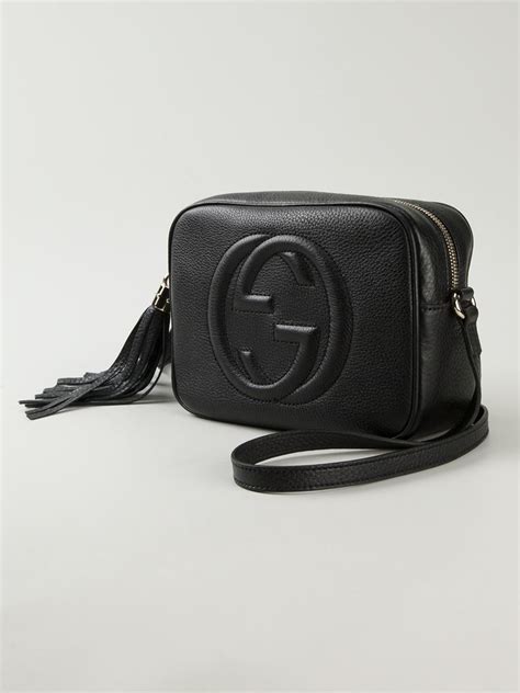 black gucci crossbody handbag|gucci small black crossbody bag.